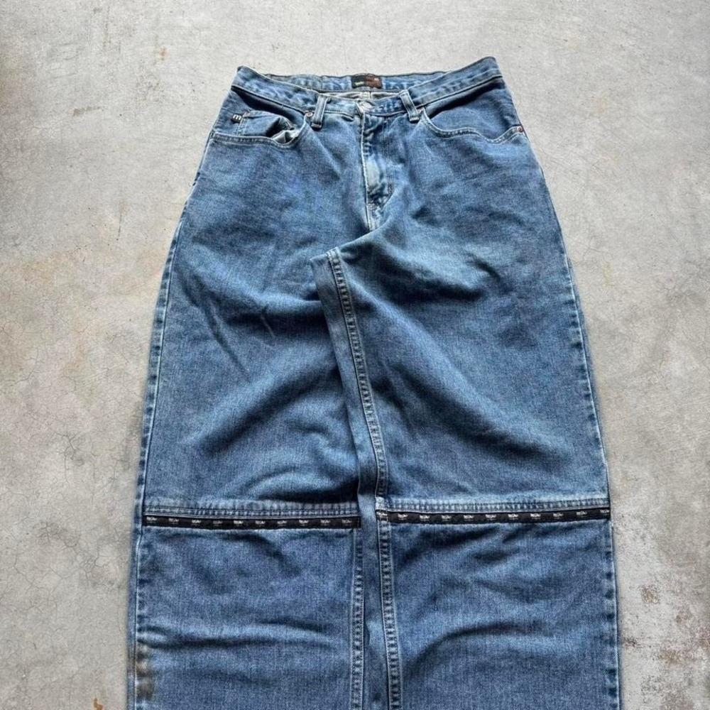 Baggy Mossimo Big Pocket Jnco Styl Y2k Vintage Denim Jeans 30x32 - Picture 5 of 8